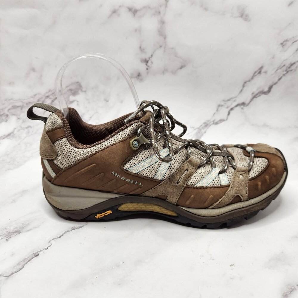Merrell Siren Sport Olive Brown Hiking Shoes Lace-Up Sneakers Women's 9.5